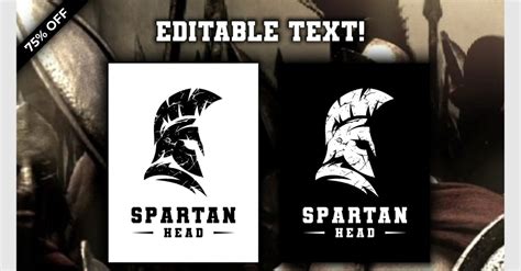 Spartan Warrior Helmet Logo Design #378080 - TemplateMonster