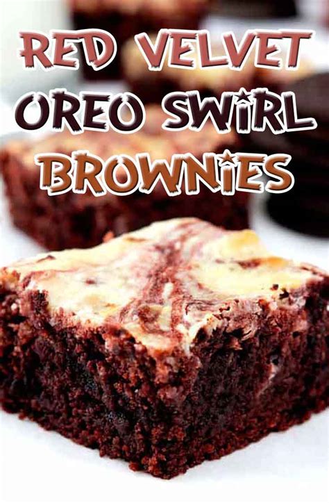 Red Velvet Oreo Swirl Brownies