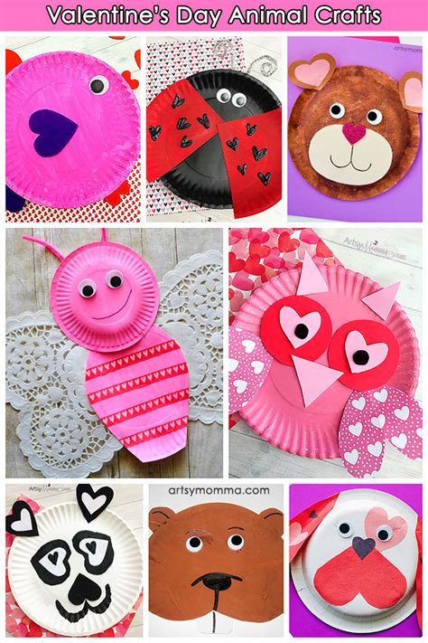 Valentine's Day Paper Plate Animal Crafts - Artsy Momma