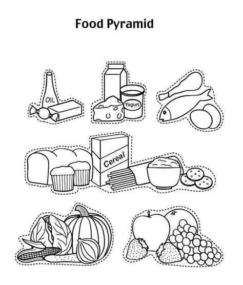 Free Printable Coloring Pages | Alimentos para colorear, Pirámide de ...