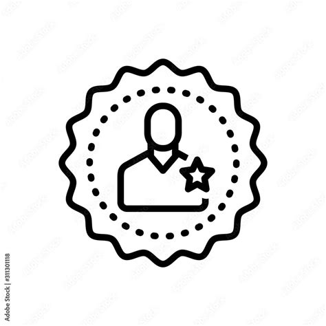 Black line icon for membership Stock Vector | Adobe Stock