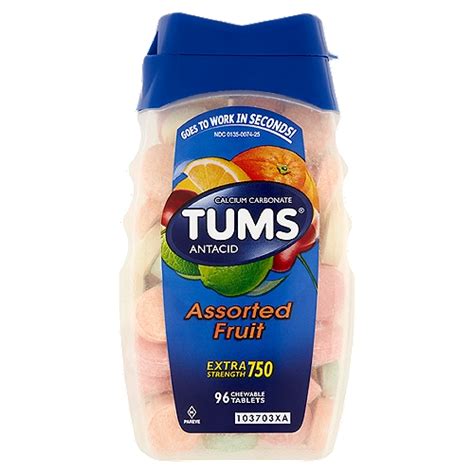 Tums Assorted Fruit Extra Strength 750, Chewable Tablets