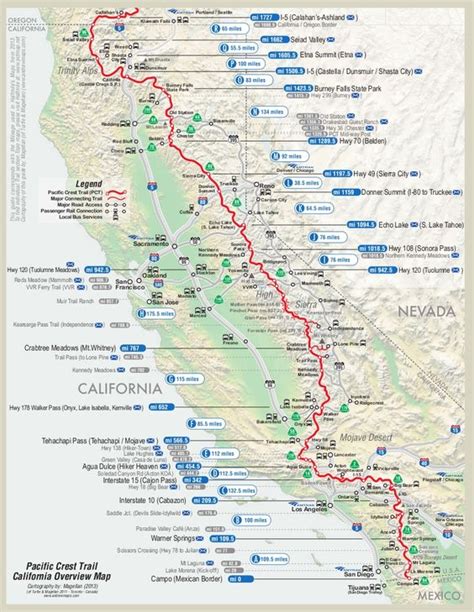 Pacific Coast Trail Map ~ AFP CV