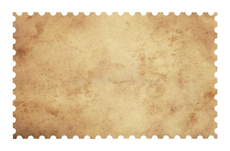 Old Grunge Blank Postage Paper Stamp on White Stock Illustration - Illustration of postage ...