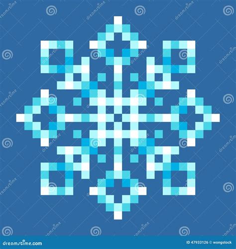 Snowflake Pixel Art Icon, Pixel Illustration | CartoonDealer.com #183752454