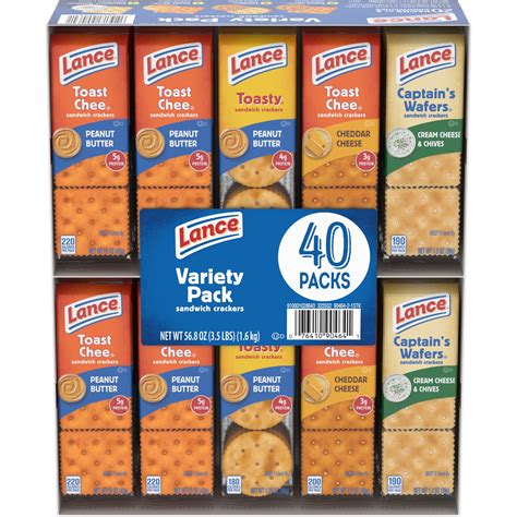 Lance Sandwich Crackers Variety Pack, 40 Ct - Walmart.com