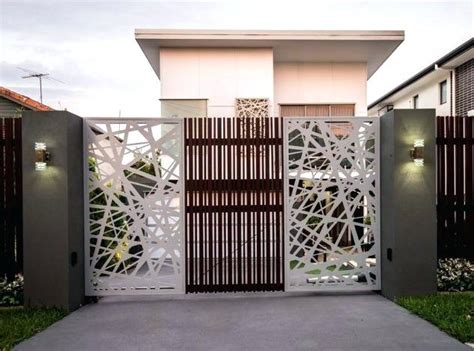 Home Modern Metal Fence Design Stunning On Home And Designs With ...