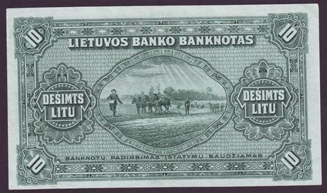 LITHUANIA currency 10 Litu, 1927.|World Banknotes & Coins Pictures ...