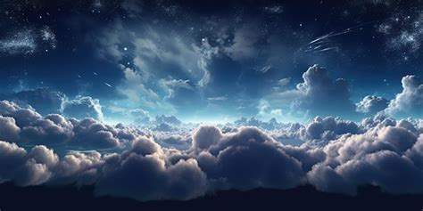 Premium AI Image | night sky with clouds background