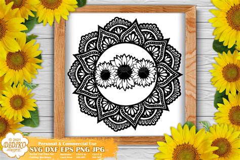 Sunflower Mandala SVG, Flower Mandala Svg Cricut file - DIDIKO designs