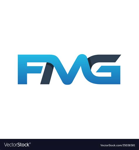 Logo design letter fmg monogram Royalty Free Vector Image