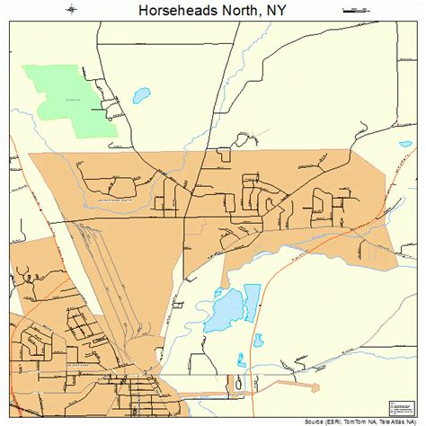 Horseheads North New York Street Map 3635710