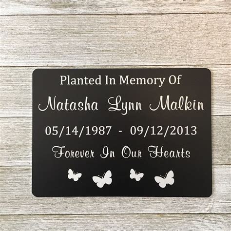 Memorial Markers Metal Memorial Plaque With Stake Outdoor - Etsy ...