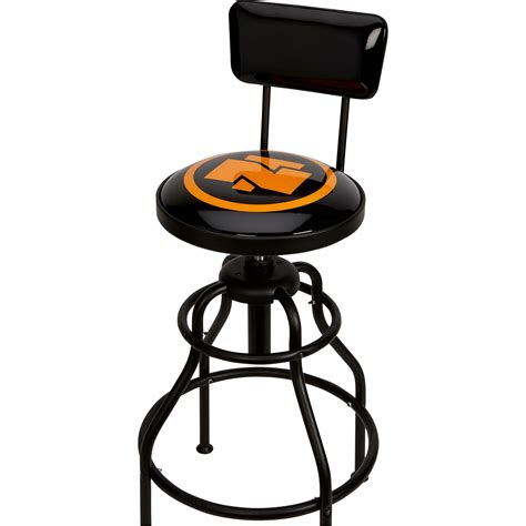 Northern Tool Adjustable Swivel Shop Stool with Backrest — Steel, 275 ...