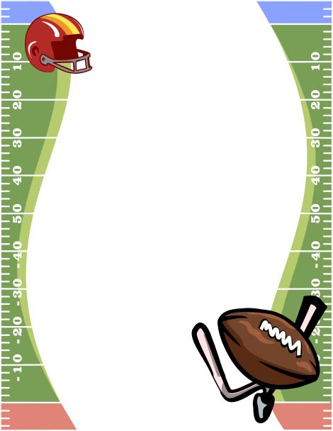 Football Border: Clip Art, Page Border, and Vector Graphics | Page ...