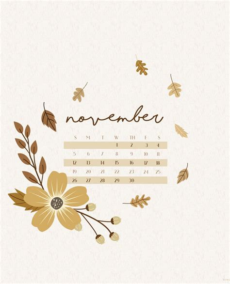 November 2017 Calendar Wallpaper - For Desktop & Mobile Devices ...