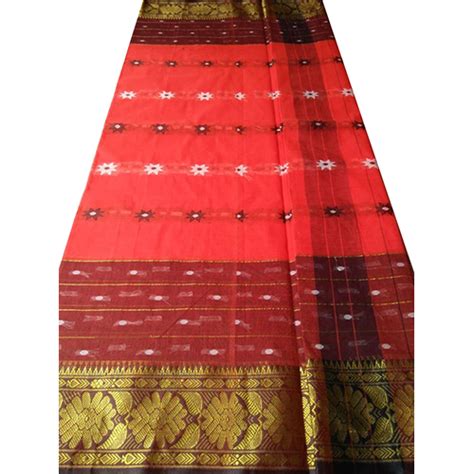 Multicolor Gangarampor Pure Cotton Tanth Weaving Saree at Best Price in ...