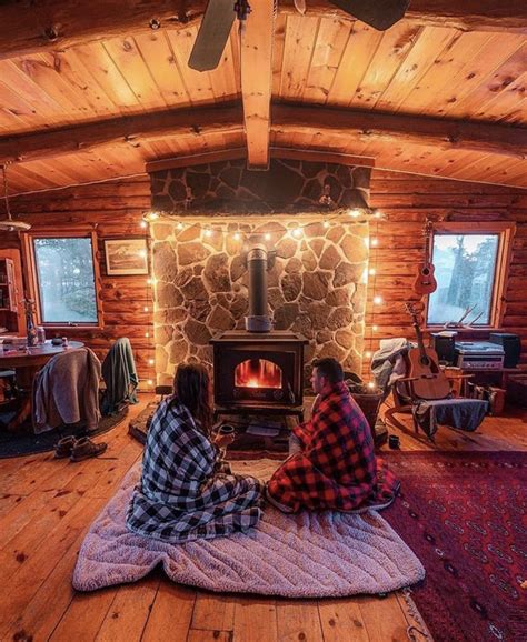 Follow @LittleMissPerfect for more ️ | Cabin fireplace, Tree house interior, Cabin life