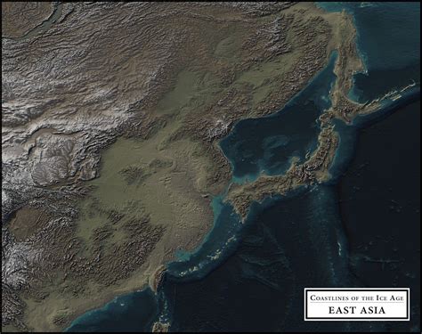 Coastlines Of The Ice Age Vivid Maps Asia Map Ice Age Fantasy Map ...