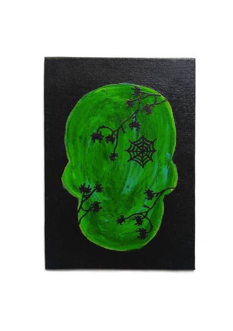 Skull Painting, Halloween Art, Wall Art, Abstract Art, Skull Wall Art ...