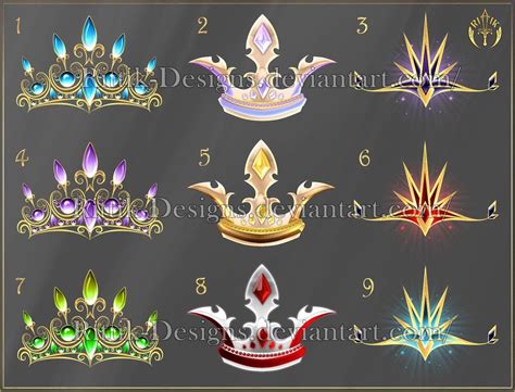 Art Raffle (CLOSED) by Rittik-Designs on DeviantArt | Crown drawing, Anime jewelry, Fantasy crown