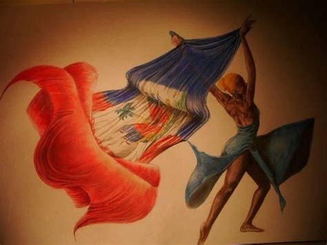 Haitian art- carrying Haitian Flag Haitian Tattoo, Haitian Art, Haiti And Dominican Republic ...