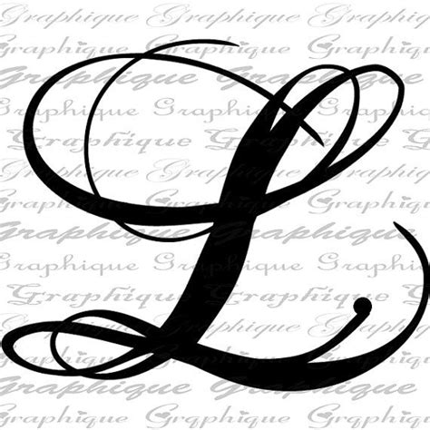 Monogram Initial Letter L Digital Collage Sheet Burlap Digital Download CALLIGRAPHY to Transfer ...