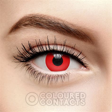 Red Vampire 90 Day Colored Contacts, Halloween Twilight Lenses