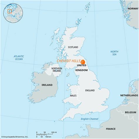 Cheviot Hills | England, Scotland, Map, & Facts | Britannica