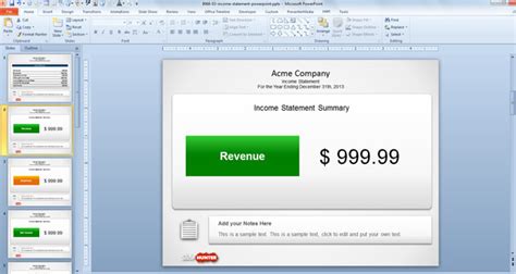 Free Free Income Statement PowerPoint Template - Free PowerPoint Templates - SlideHunter.com