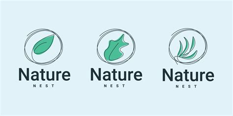 Set nature logo design 9944870 Vector Art at Vecteezy