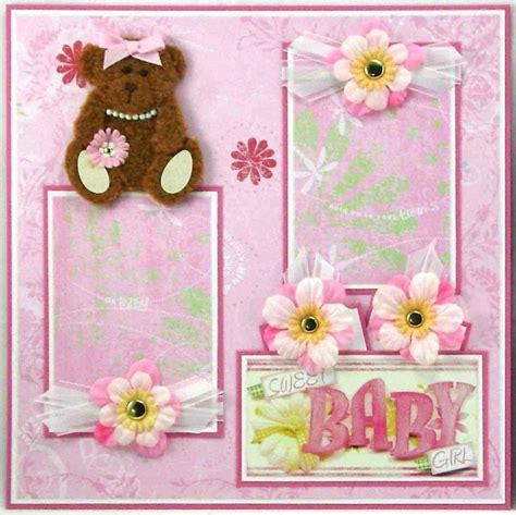 12 X 12 Premade Scrapbook Pages Baby GIrl by Syrenasplace on Etsy