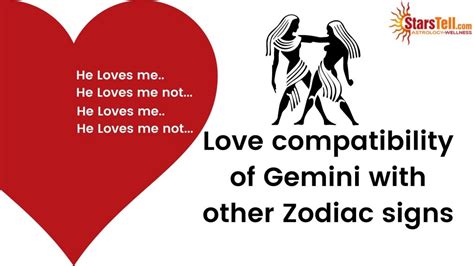 Love compatibility of Gemini with other Zodiac Signs | StarsTell