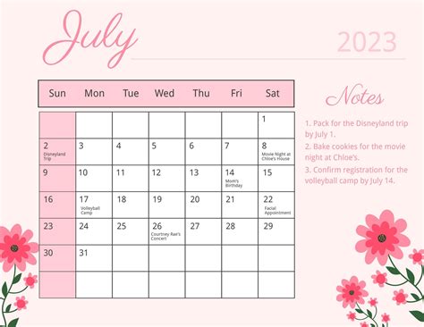 Blue July 2023 Calendar Template in Google Sheets, Google Docs ...