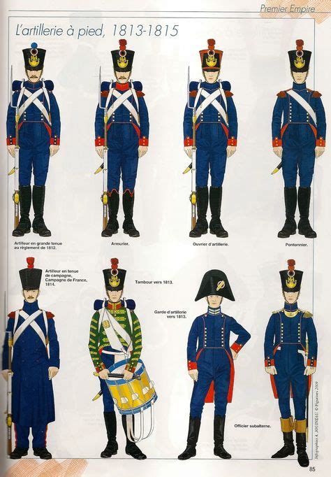 French foot artillery of the line, 1813-1815 | French army, Napoleonic wars, Military history