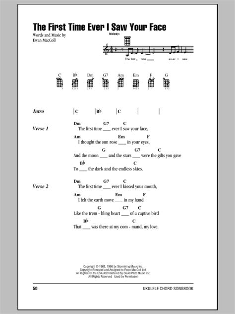 The First Time Ever I Saw Your Face | Sheet Music Direct