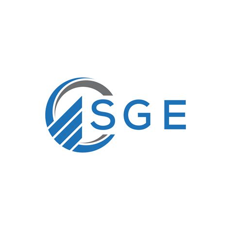 SGE Flat accounting logo design on white background. SGE creative initials Growth graph letter ...