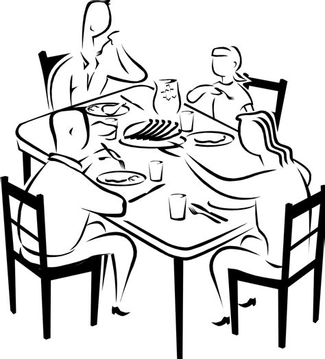 Family Dinner Drawing at GetDrawings | Free download