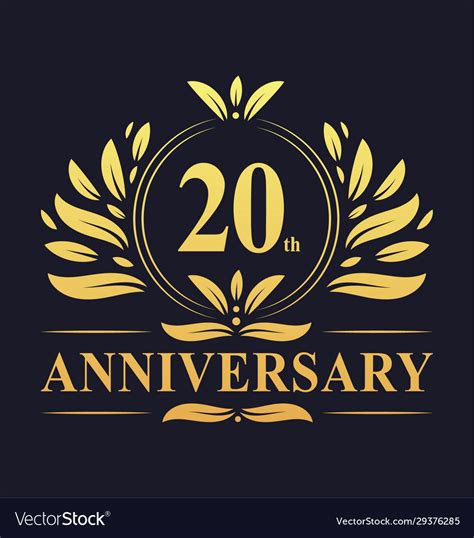 20th anniversary logo 20 years anniversary design Vector Image