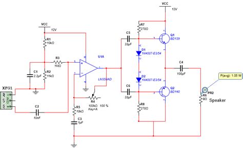 bjt - Increase output power of simple class AB audio amplifier ...