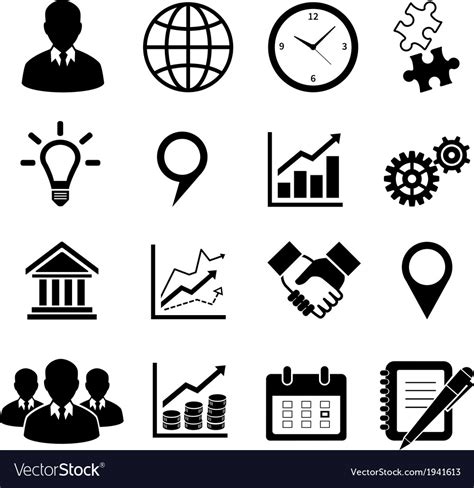 Business icons set for infographics Royalty Free Vector