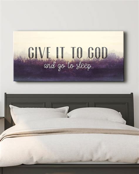 Christian Wall Art: Give It To God And Go To Sleep (Wood Frame Ready To ...