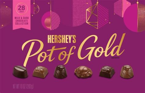 Hershey's Holiday Pot of Gold Caramel Nuts & Clusters Milk & Dark Chocolate Collection, 28 ct ...