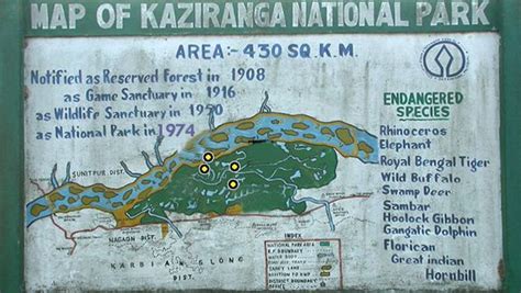 Map of Kaziranga National Park, Assam India | Gibbon, Map, National parks