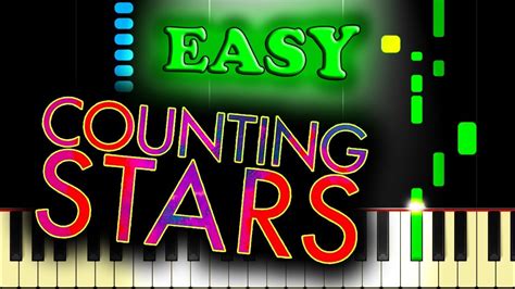 ONEREPUBLIC - COUNTING STARS - Easy Piano Tutorial - YouTube