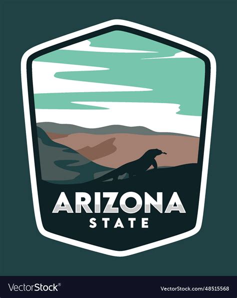 Arizona state with beautiful view Royalty Free Vector Image