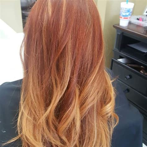 Matrix color. Redhead with highlights. Long hair | Long hair styles ...