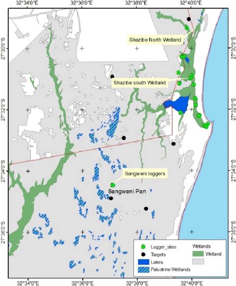 The map of the distribution of wetlands in the study area (Source ...