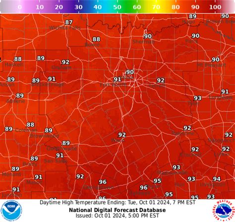 NOAA Graphical Forecast for Dallas/Fort Worth, TX