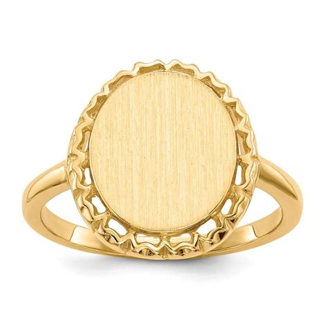 14K Yellow Gold Signet Ring | Signet ring, Rings, Gold